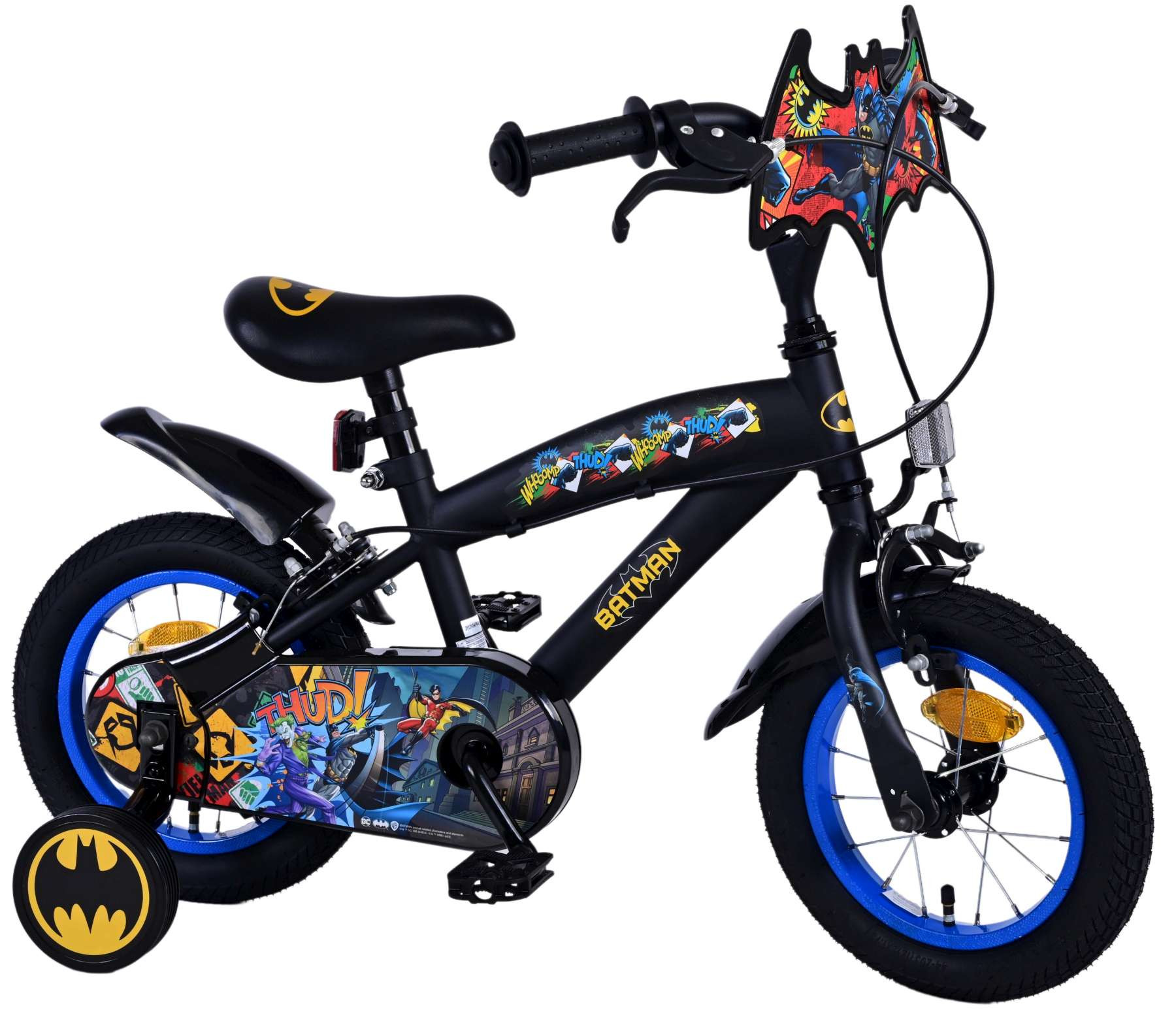 Volare Batman Kinderfiets - 12 Inch - Zwart - Twee Handremmen