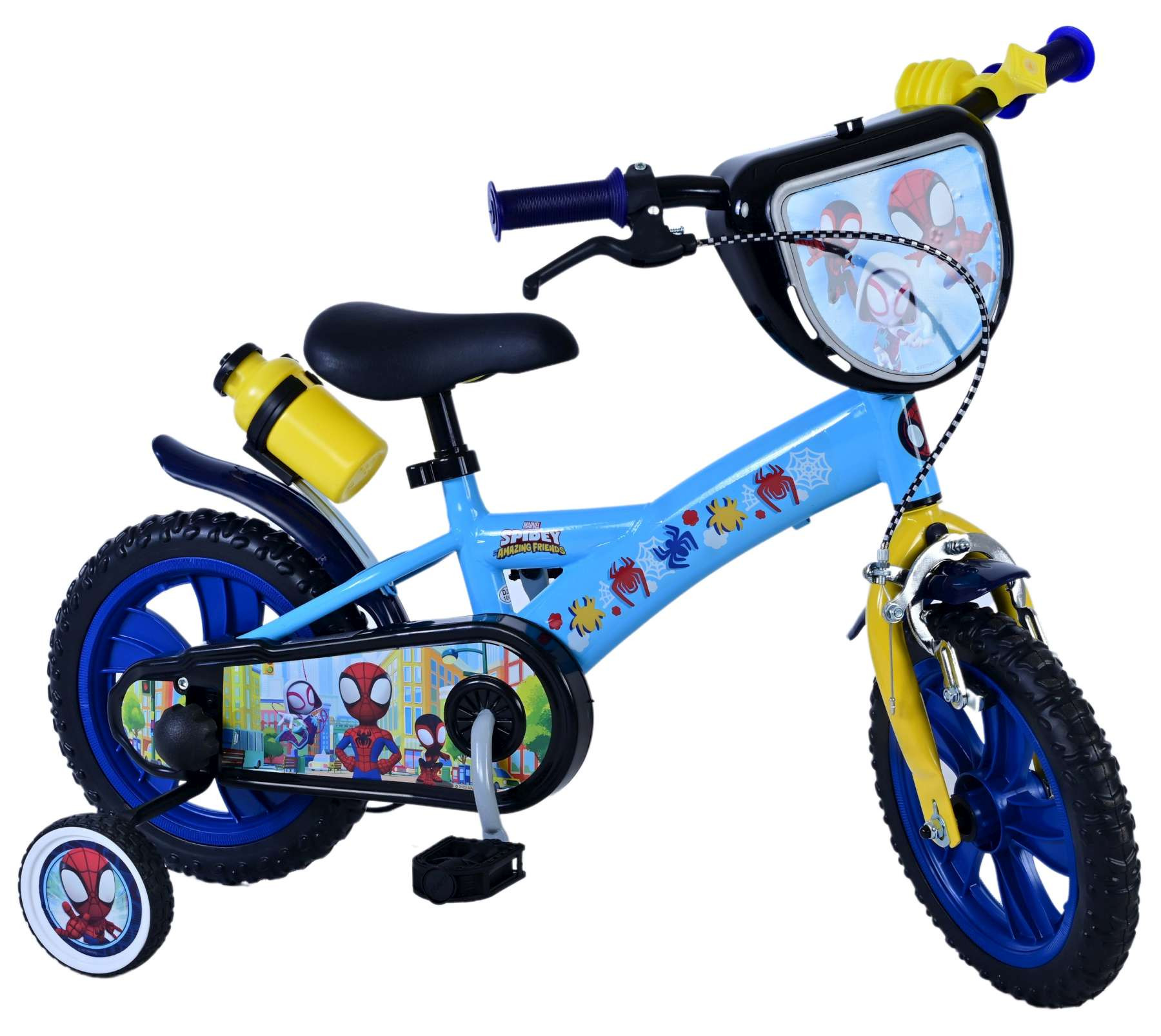 Volare Spidey Kinderfiets - 12 Inch - Blauw - Doortrapper