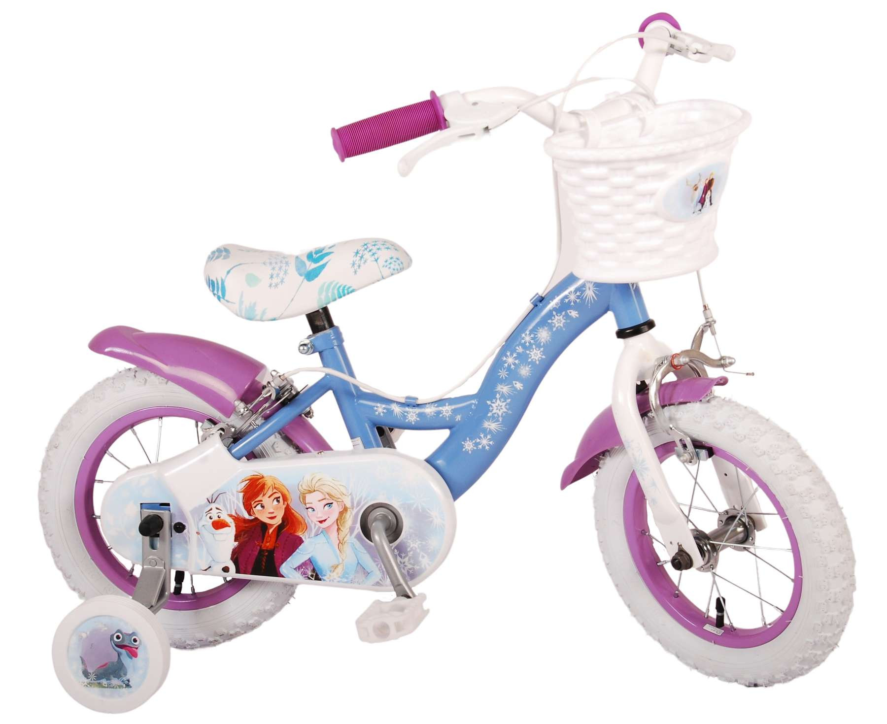 Volare Disney Frozen 2 Kinderfiets - 12 Inch - Blauw/Paars - Twee Handremmen
