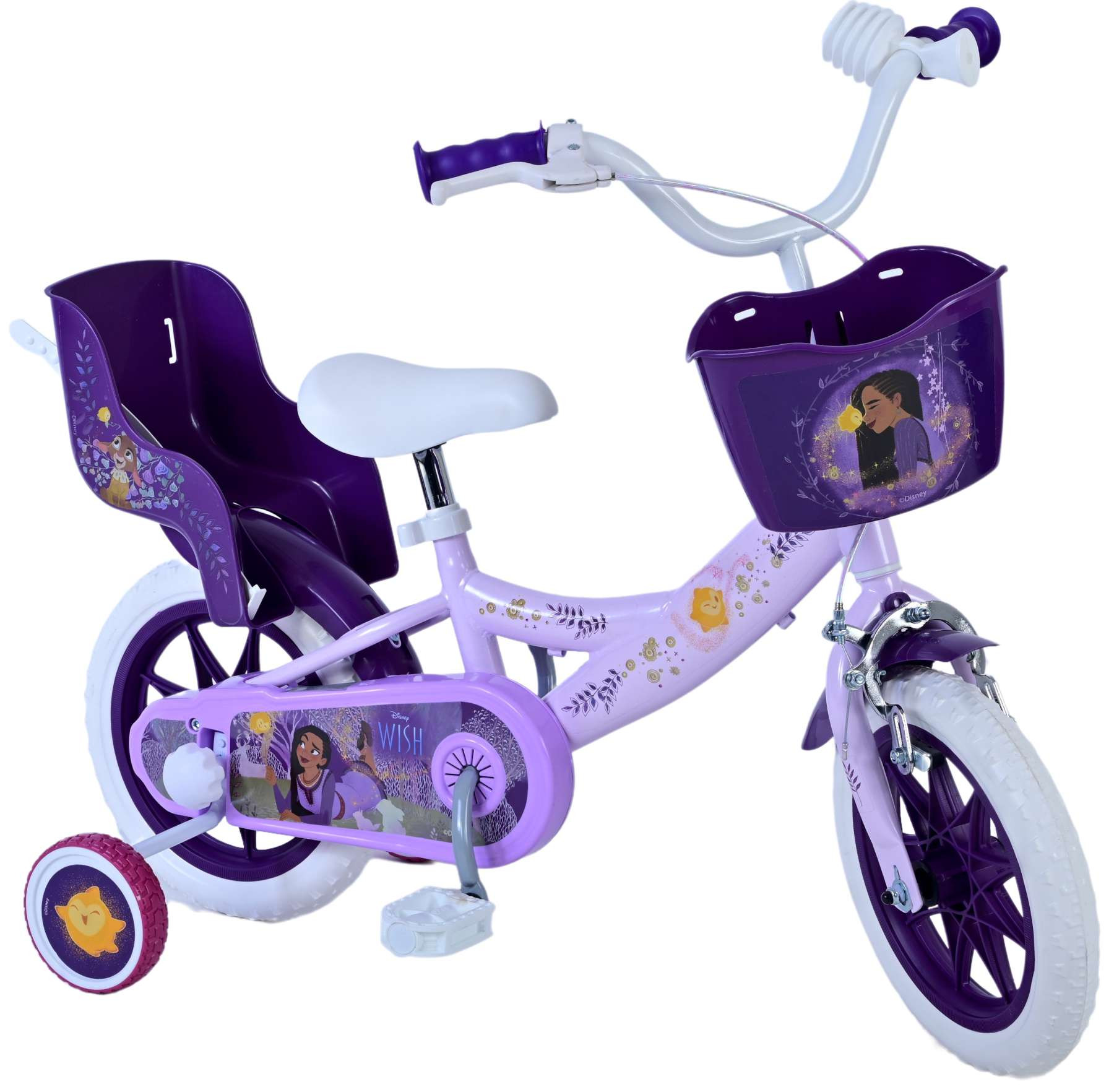 Volare Disney Wish Kinderfiets - 12 Inch - Paars - Doortrapper