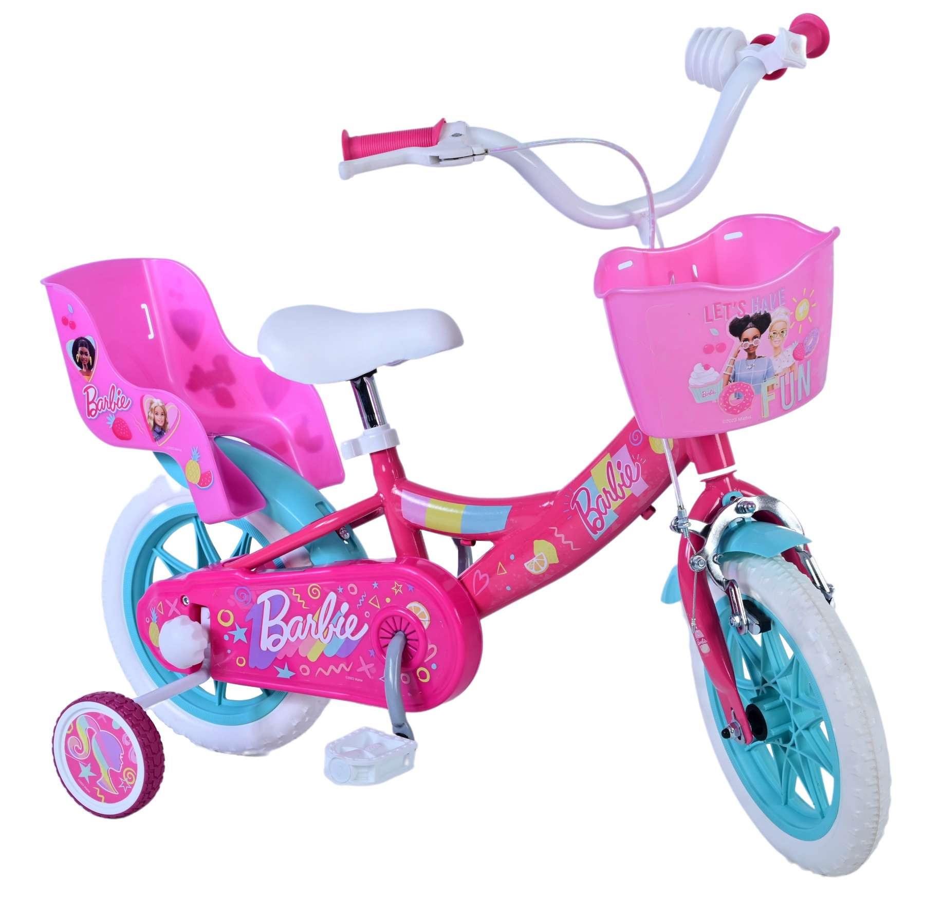 Volare Barbie Kinderfiets - 12 Inch - Roze - Doortrapper