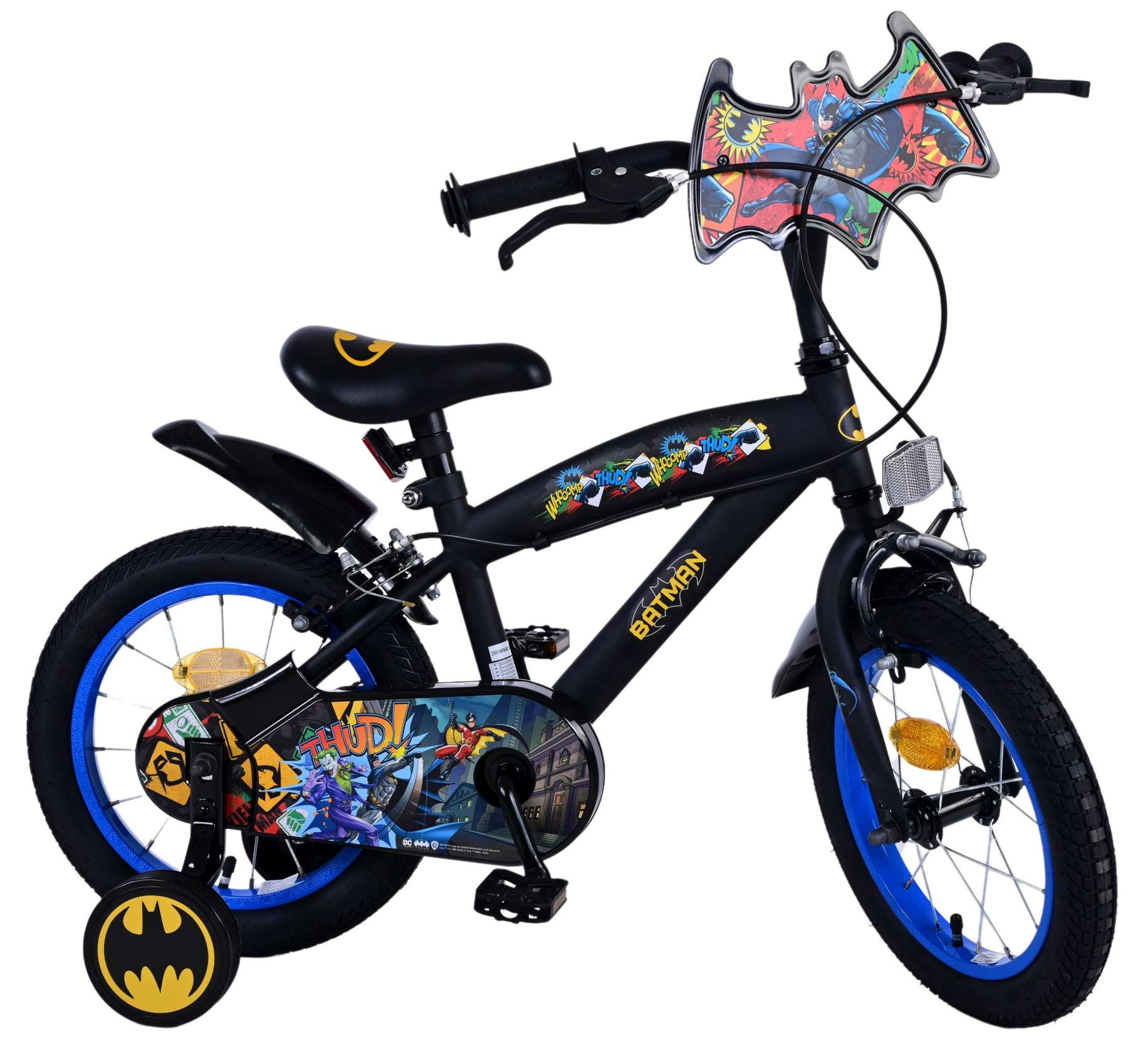 Volare Batman Kinderfiets - 14 Inch - Zwart - Twee Handremmen