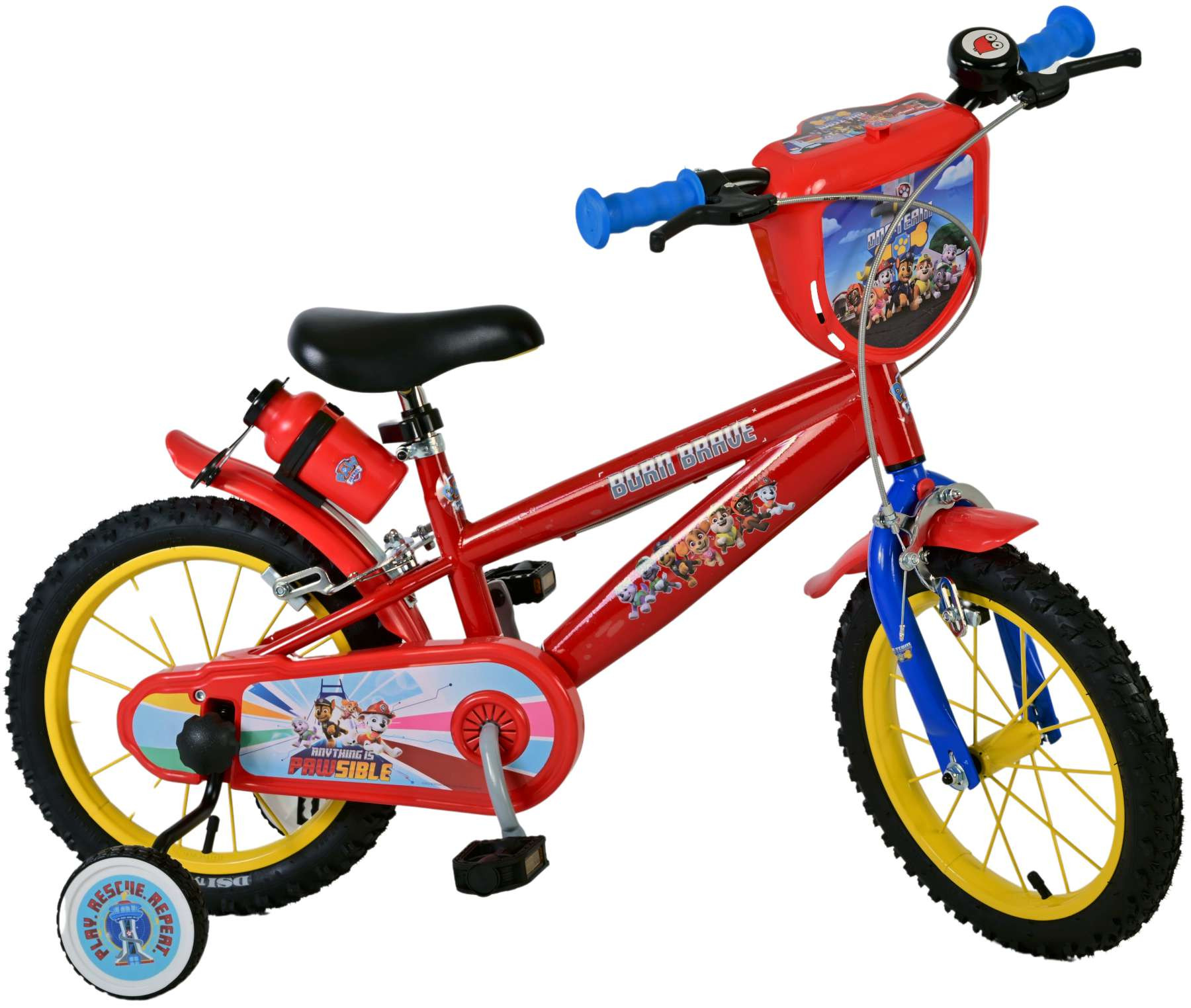 Volare PAW Patrol Kinderfiets - 14 Inch - Rood - Twee Handremmen