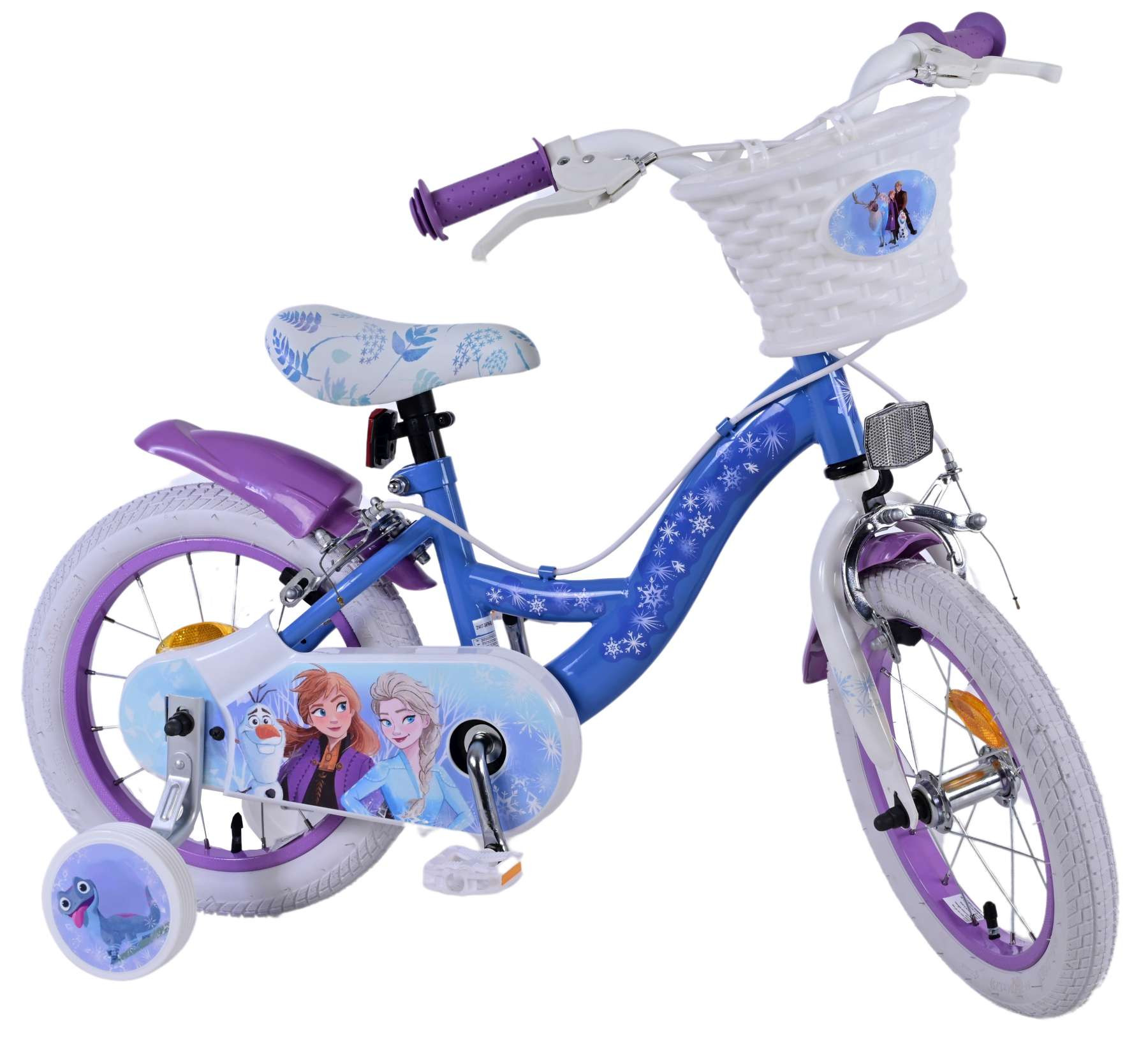 Volare Disney Frozen 2 Kinderfiets - 14 Inch - Blauw/Paars - Twee Handremmen