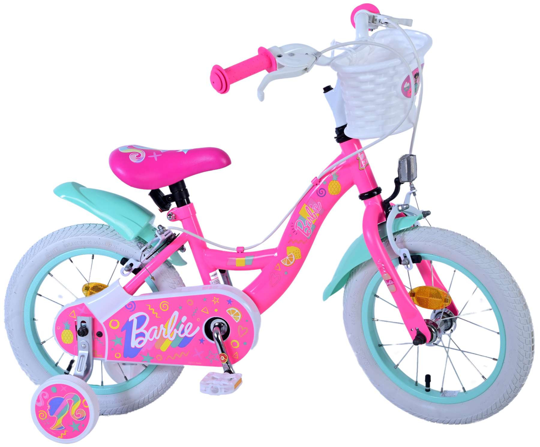 Volare Barbie Kinderfiets - 14 Inch - Roze - Twee Handremmen