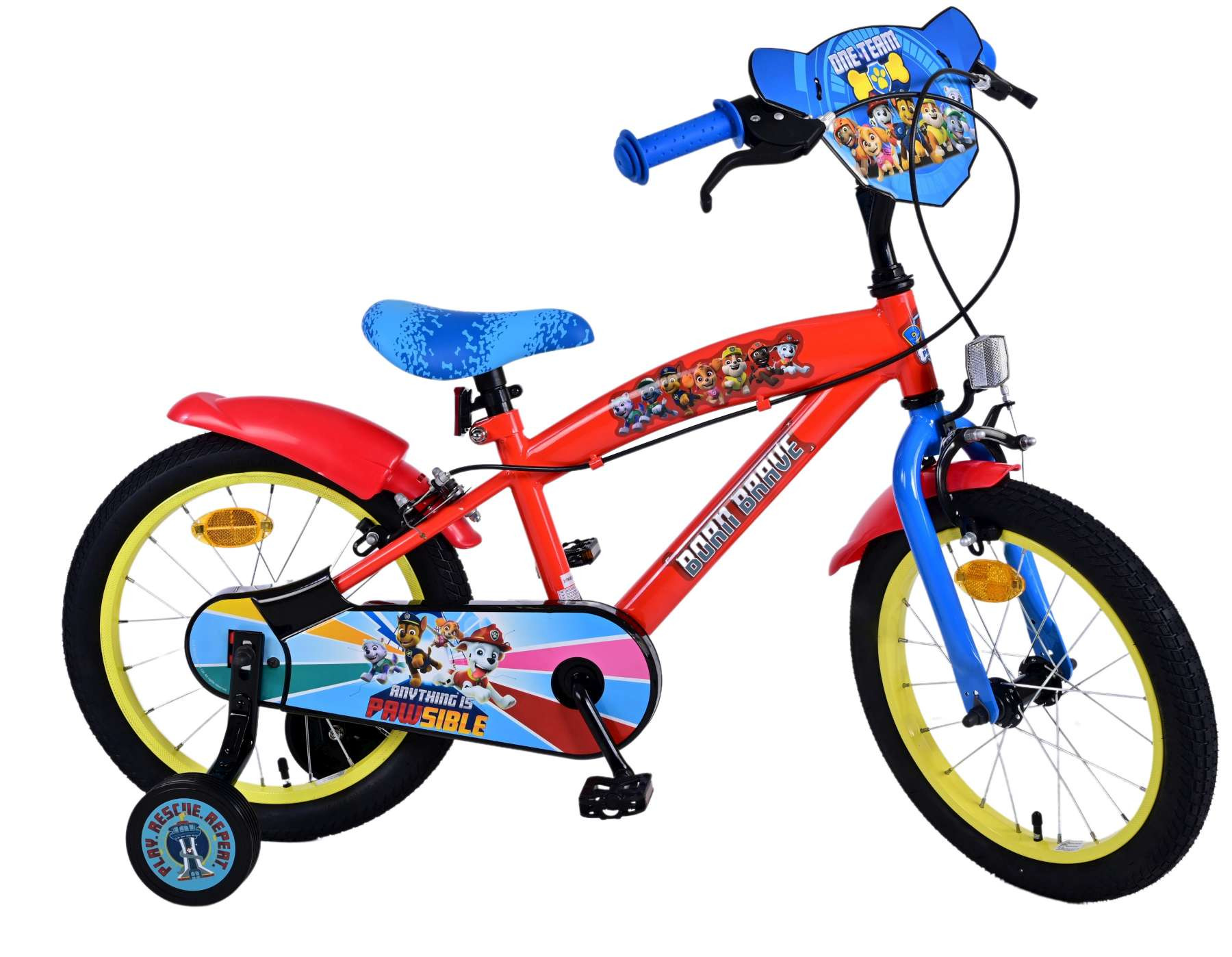 Volare PAW Patrol Kinderfiets - 16 Inch - Rood - Twee Handremmen