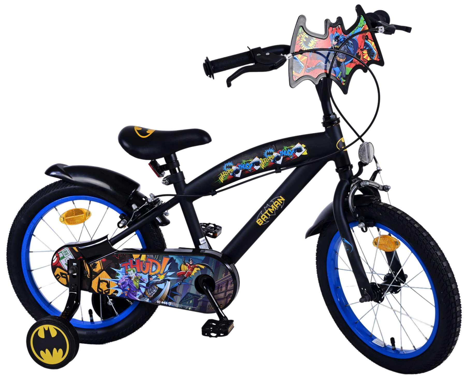 Volare Batman Kinderfiets - 16 Inch - Zwart - Twee Handremmen