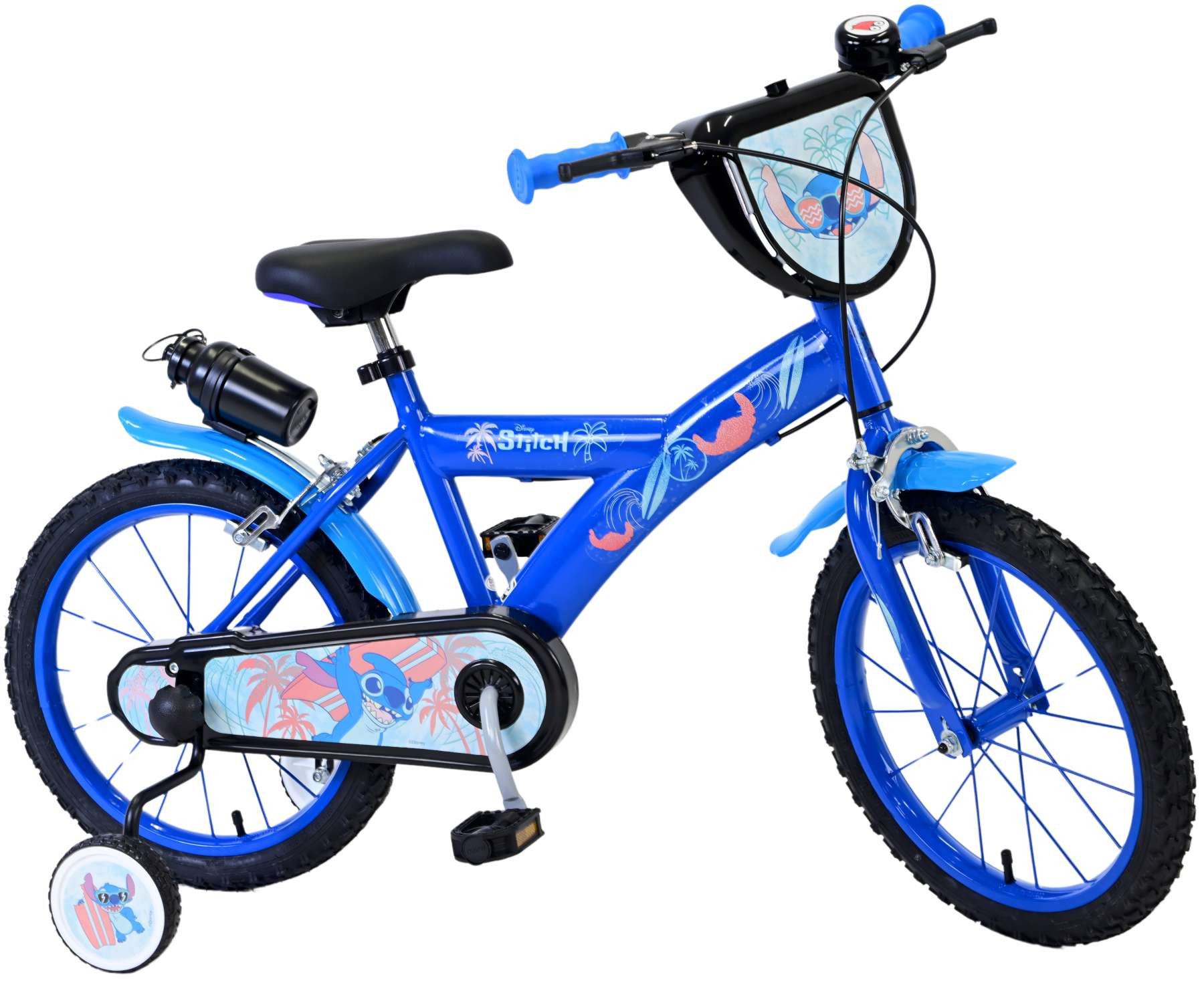 Volare Disney Stitch Kinderfiets - 16 Inch - Blauw - Twee Handremmen