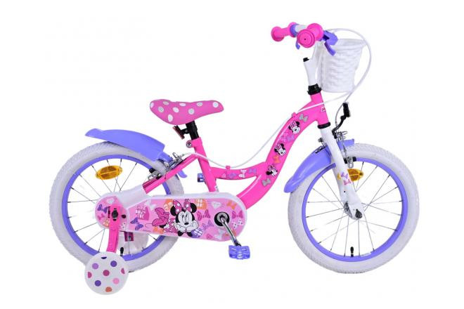 Volare Disney Minnie Kinderfiets - 16 Inch - Roze - Twee Handremmen