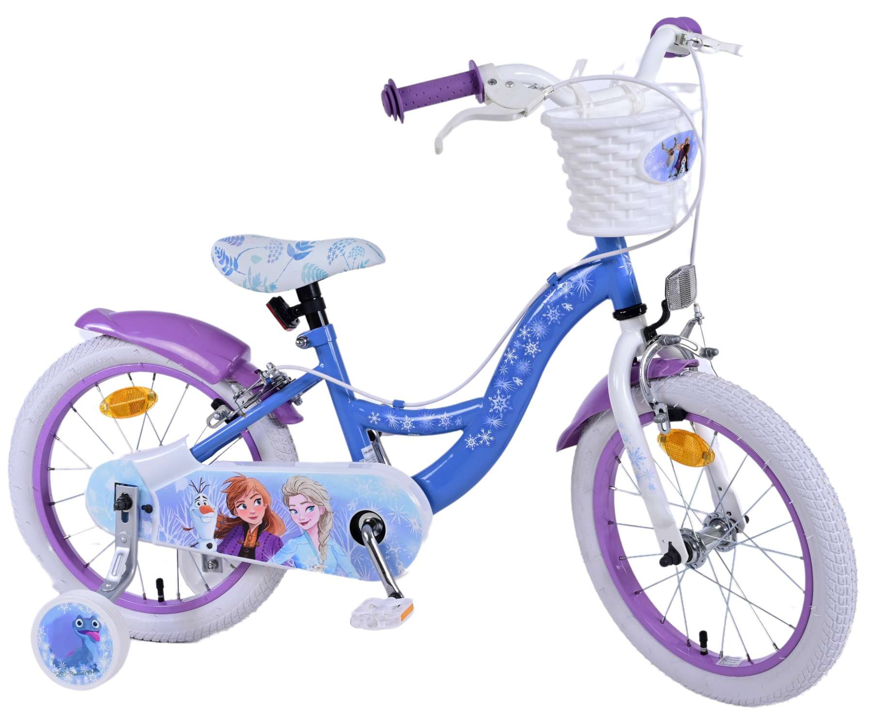 Volare Disney Frozen 2 Kinderfiets - 16 Inch - Blauw/Paars - Twee Handremmen