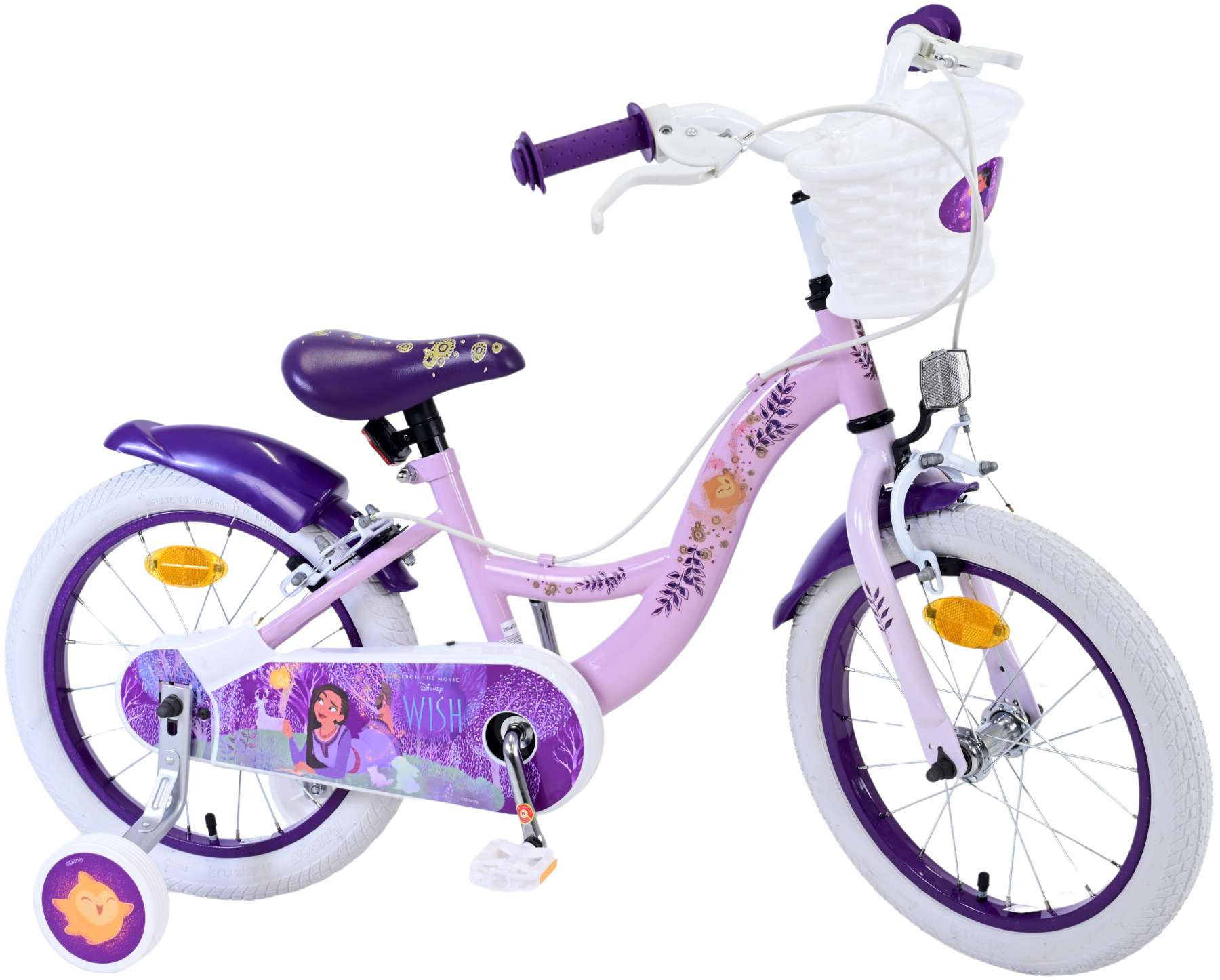 Volare Disney Wish Kinderfiets - 16 Inch - Paars - Twee Handremmen
