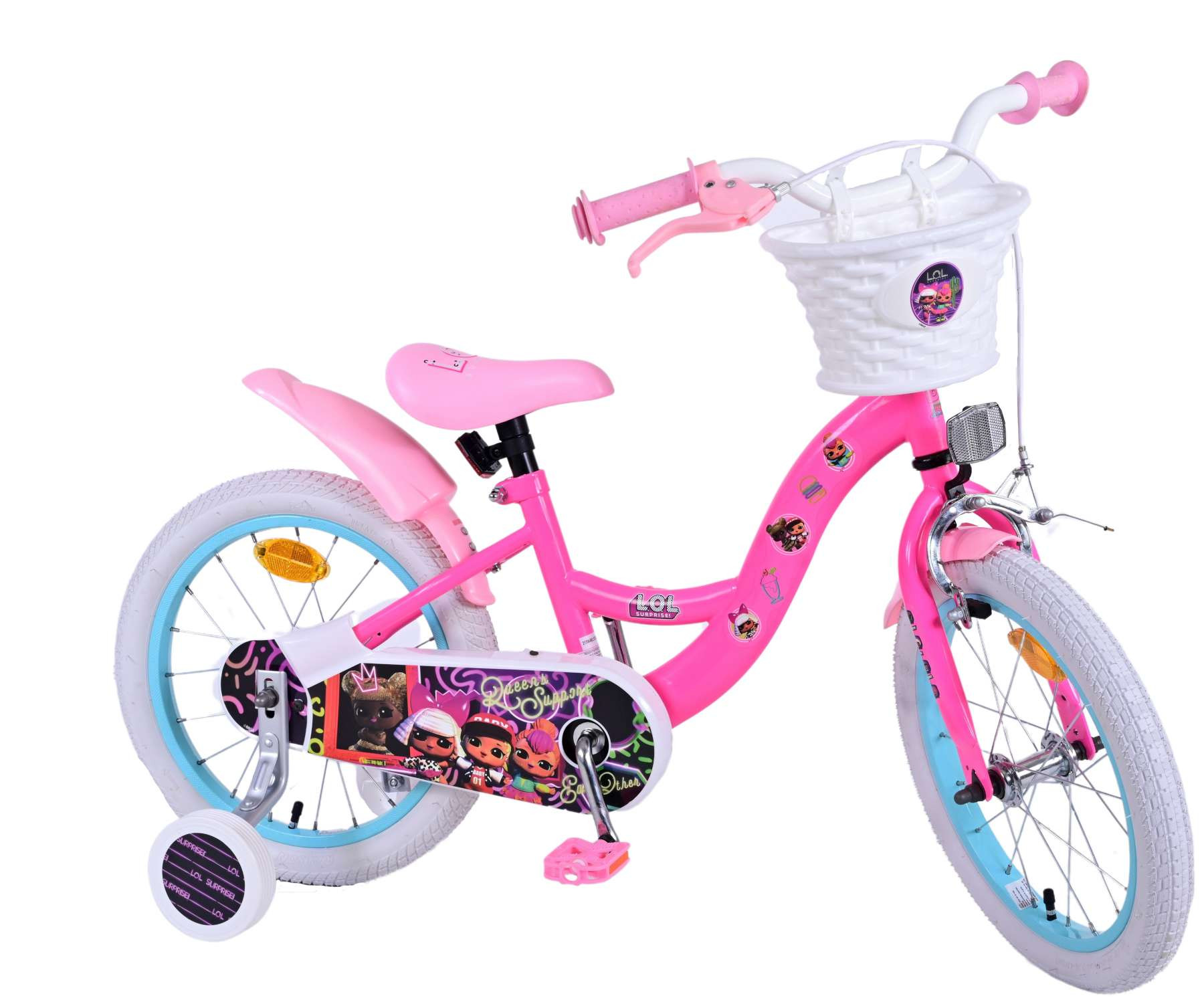 Volare LOL Surprise Kinderfiets - 16 Inch - Roze - Handrem & Terugtraprem