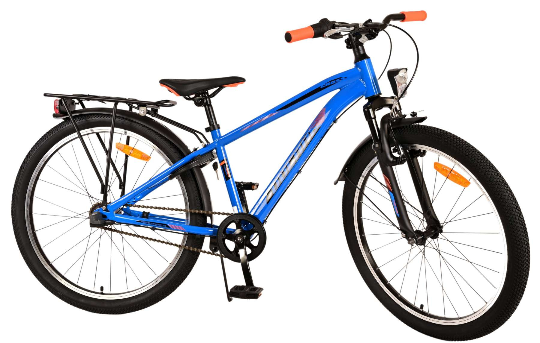 Volare Cross Kinderfiets -  24 Inch - Blauw - 3 Versnellingen - Handrem & Terugtraprem