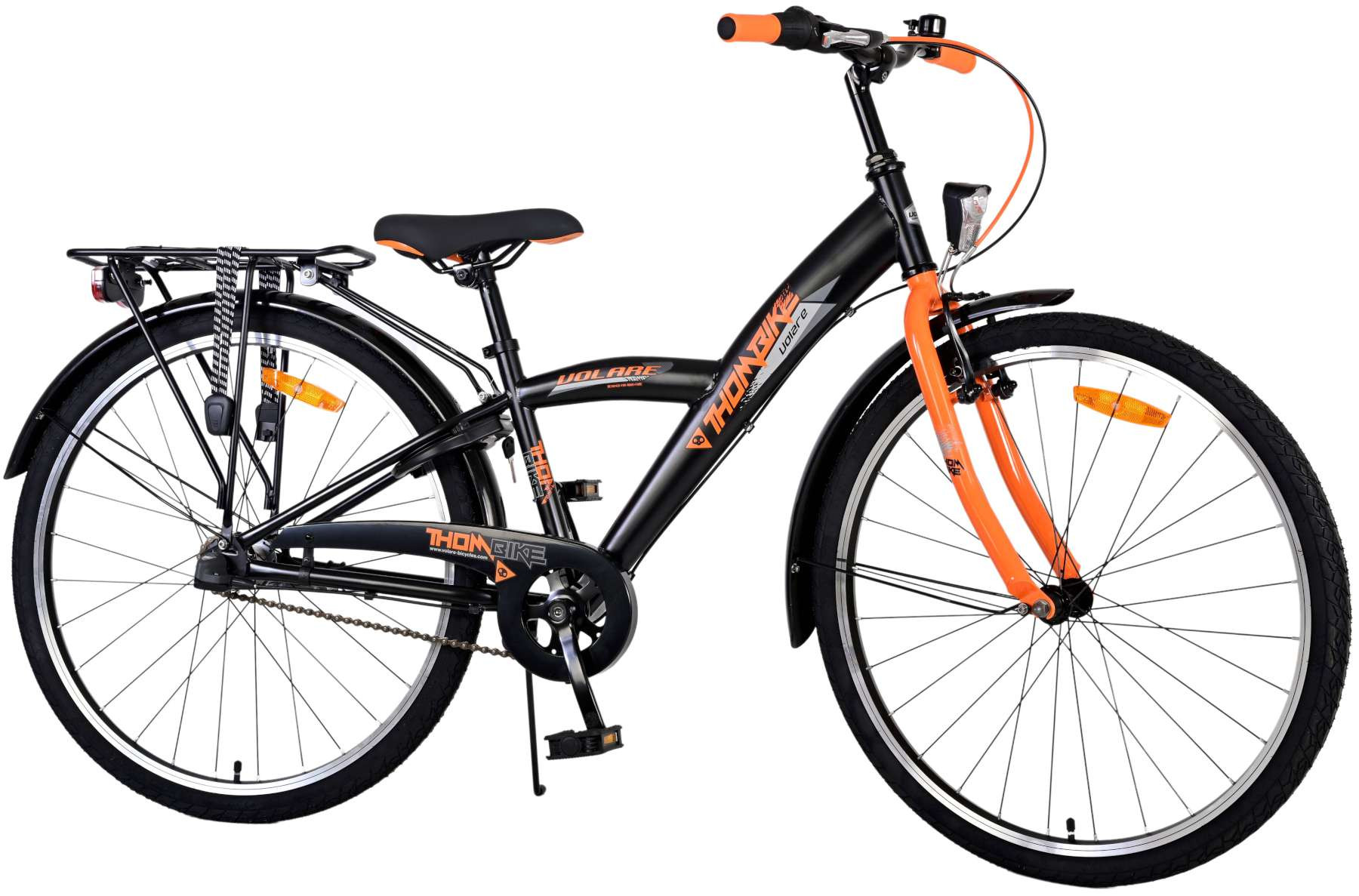 Volare Thombike Kinderfiets - 26 Inch - Zwart Oranje - 3 Versnellingen