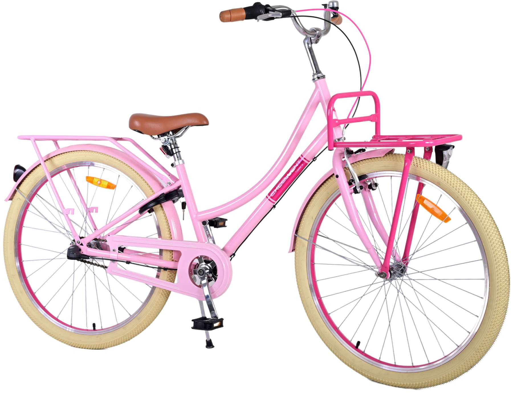 Volare Excellent Kinderfiets - 26 Inch - Roze - 3 Versnellingen - Handrem & Terugtraprem