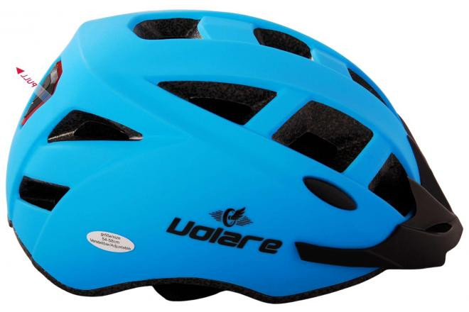 Volare Fietshelm met Licht - Blauw - 54-58 cm