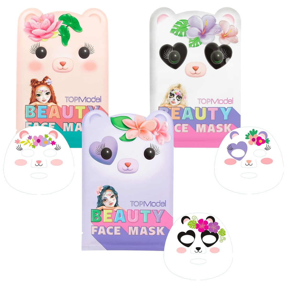 TOPModel Sheetmasker - Gezichtsmasker Dier - BEAUTY and ME - Prijs per Stuk