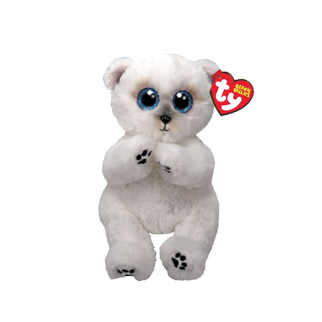 Ty Beanie Babies Bellies Wuzzy Bear White - Knuffel - 15 cm