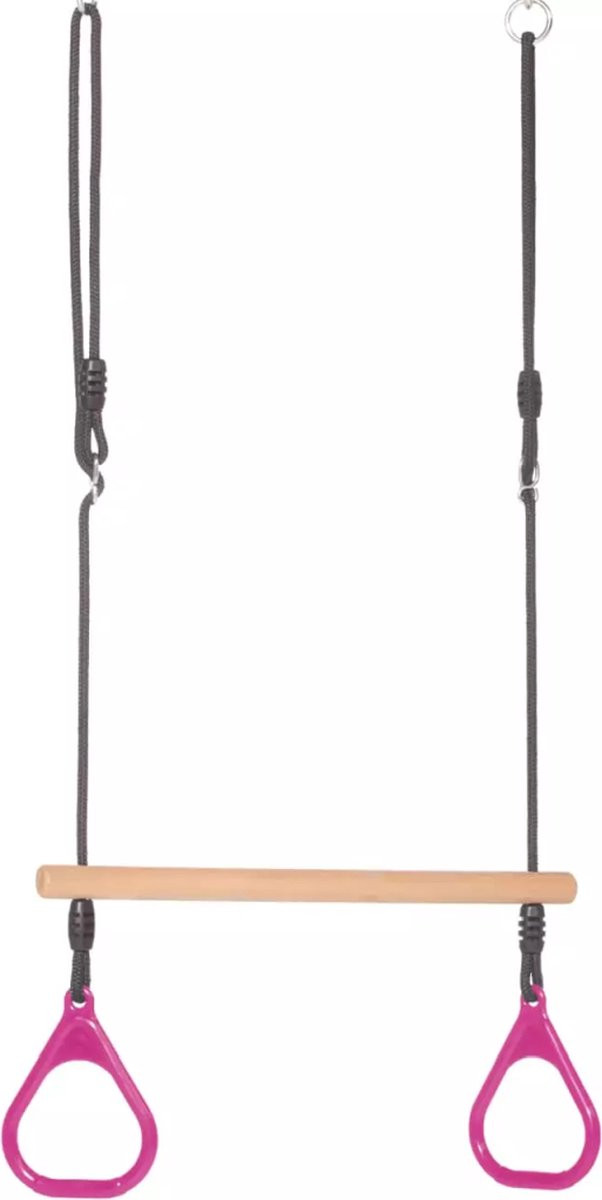 Ringtrapeze met Kunststof Ringen - Roze