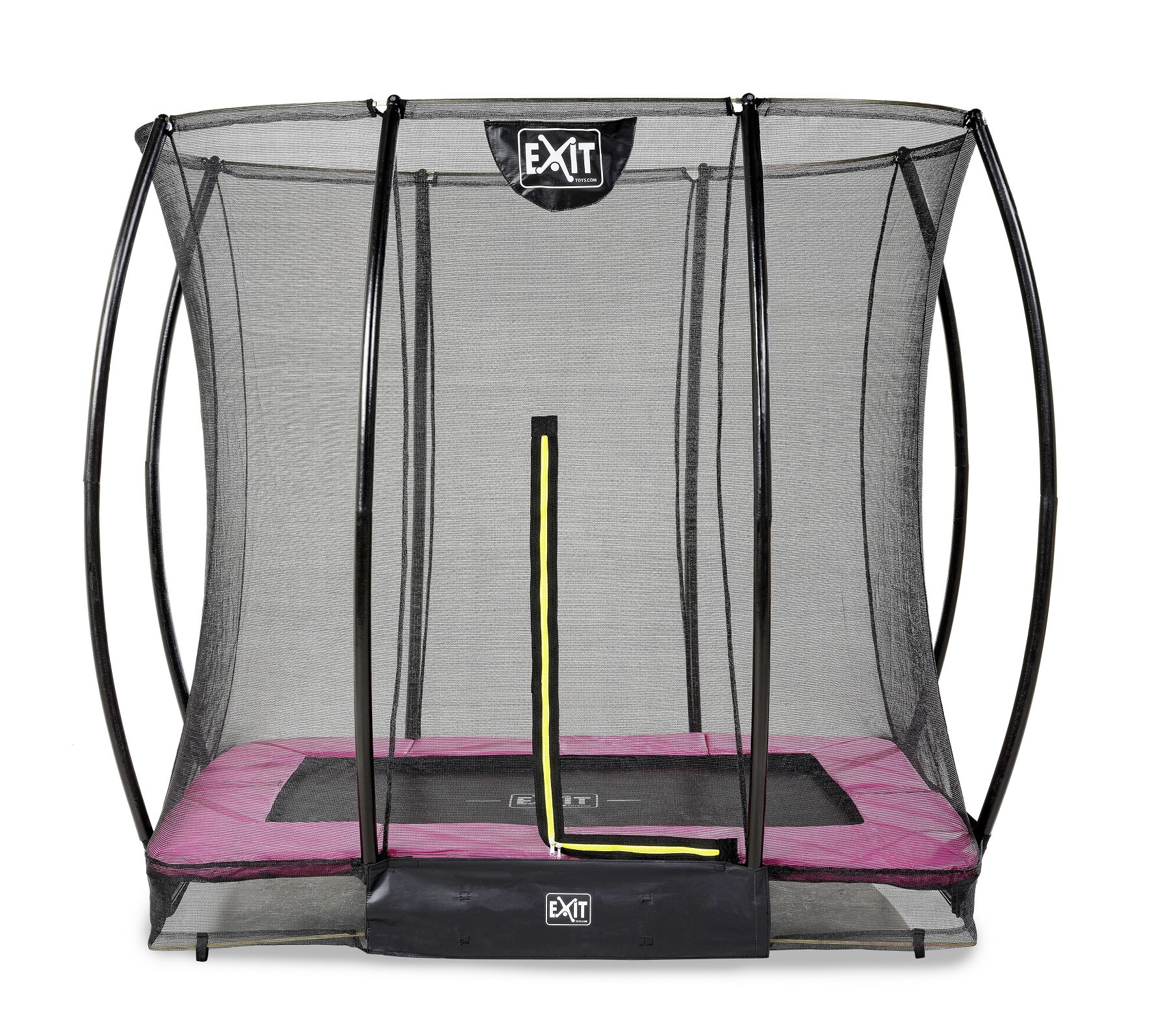 EXIT Silhouette Inground Trampoline met Veiligheidsnet - 214 x 153 cm - Roze