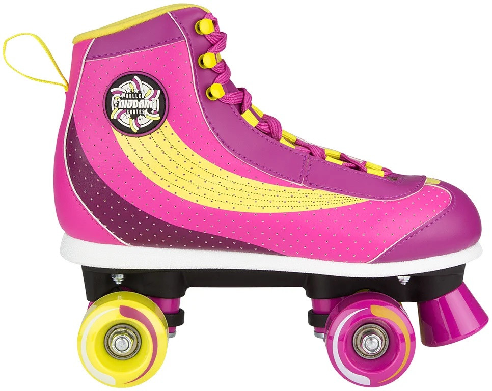 Nijdam Rolschaatsen Sugar Babe - Paars / Geel / Roze - Maat 40