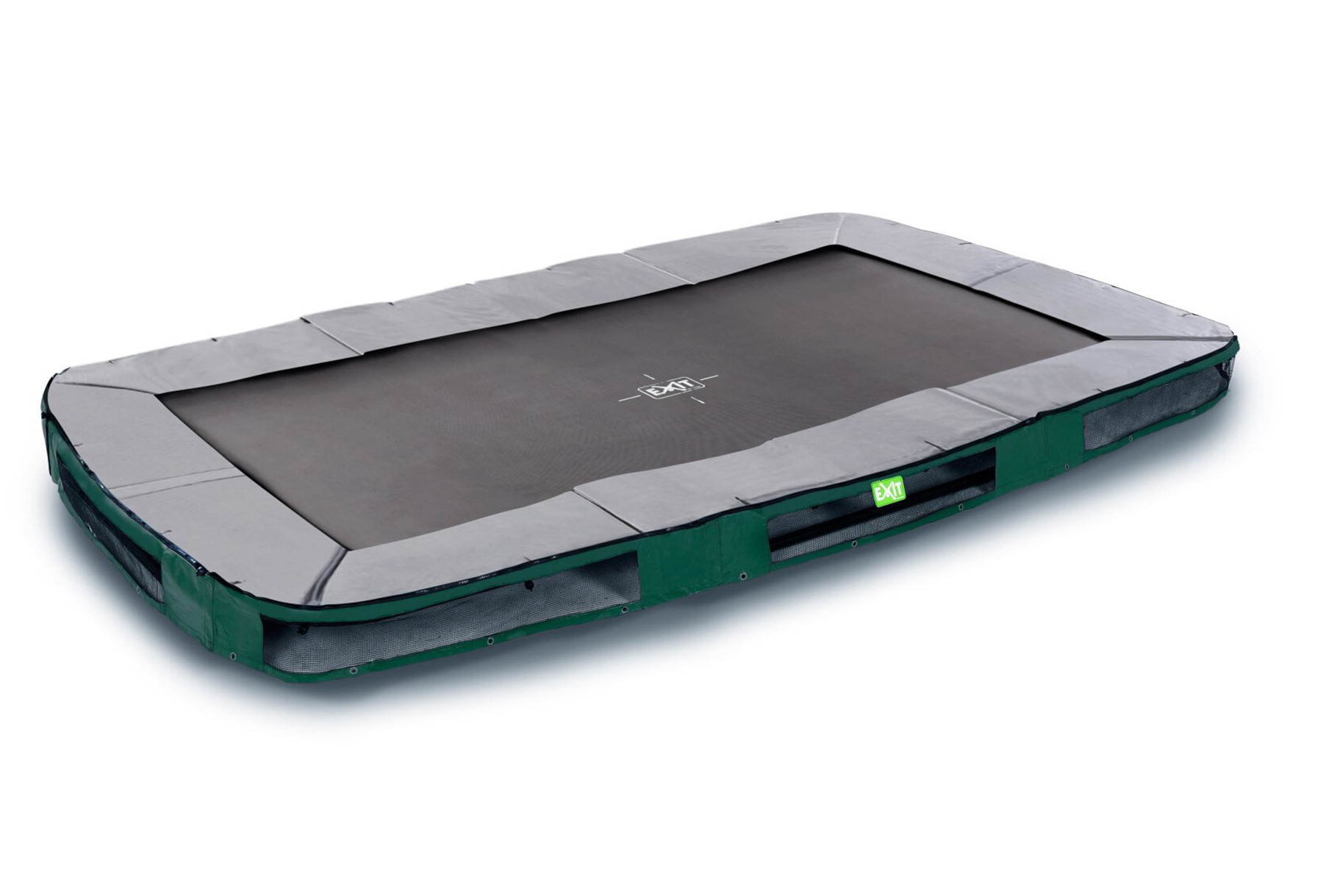 EXIT Elegant Inground Trampoline - 366 x 214 cm - Groen