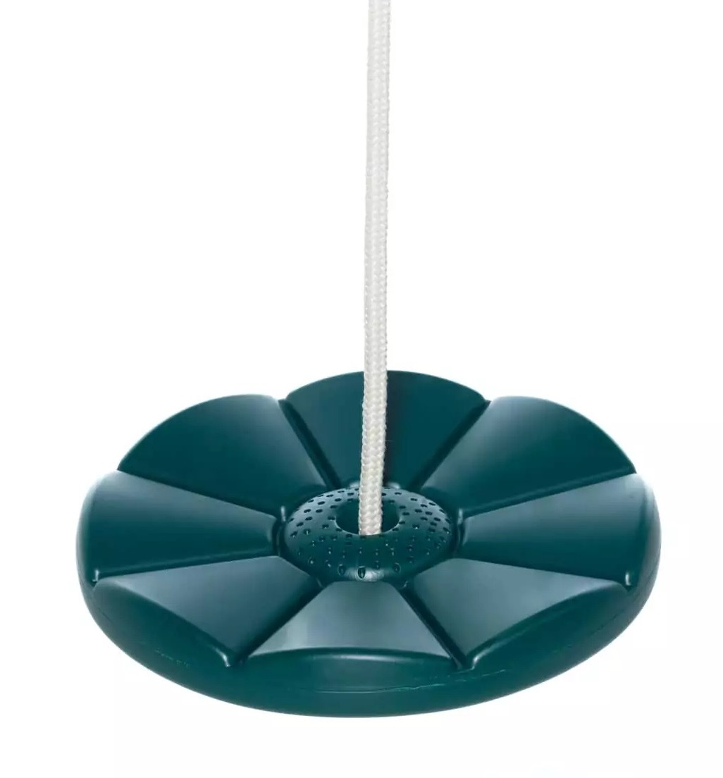 DICE Kunststof Schotel Schommel - Groen met Beige Touw