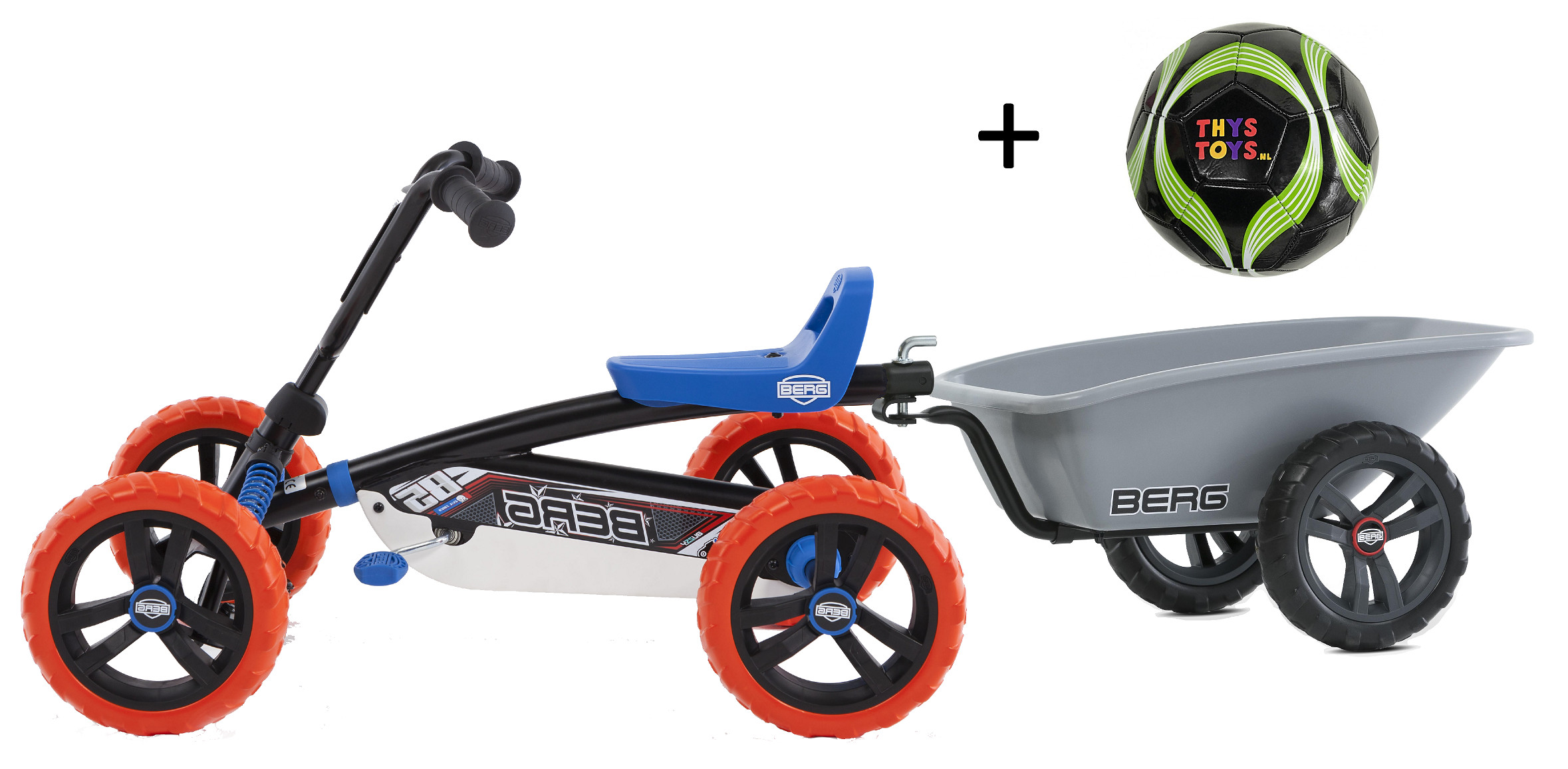 BERG Skelter Buzzy Nitro met Aanhanger en ThysToys Voetbal