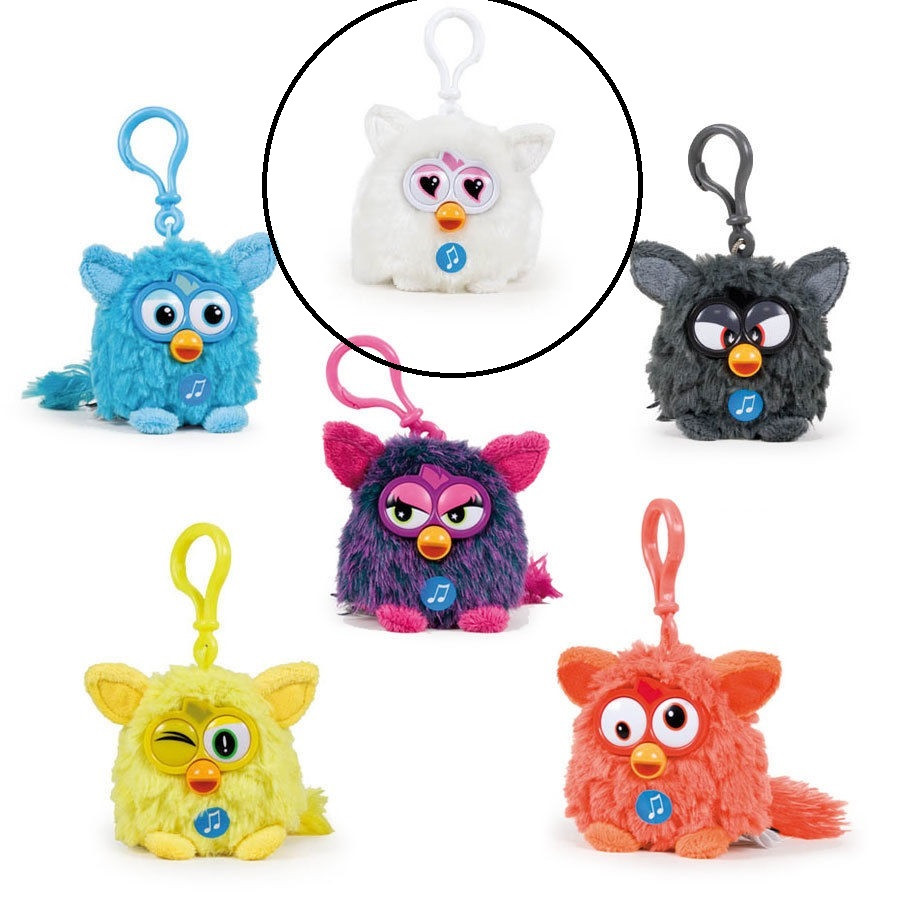 Furby Sleutelhanger wit - 8 cm