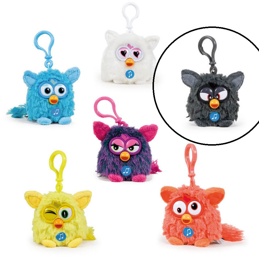 Furby Sleutelhanger zwart - 8 cm