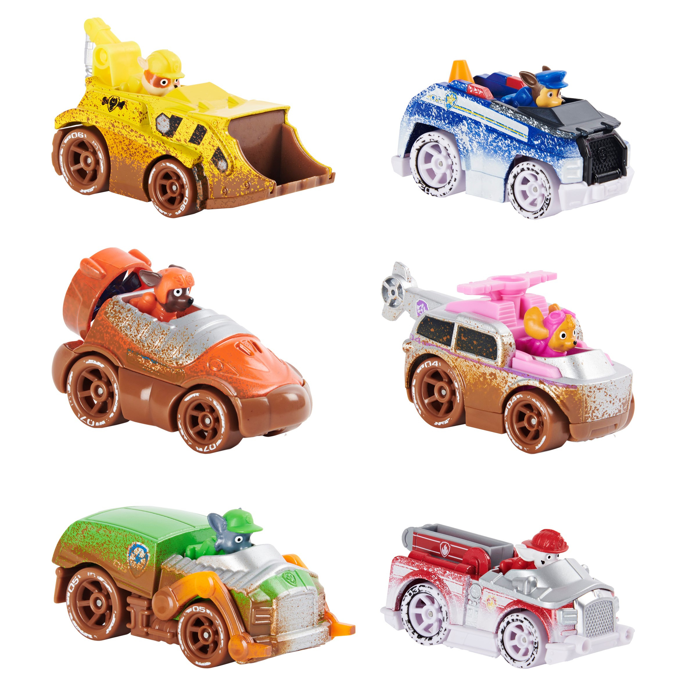 PAW Patrol Die Cast True Metal Mud Voertuigen - Prijs per Stuk