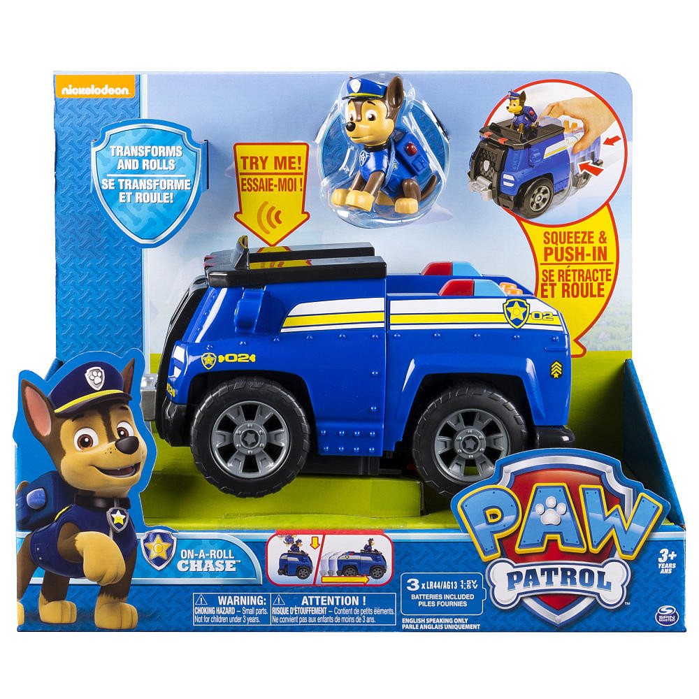 Paw Patrol Deluxe Voertuig Chase met licht en geluid + pup