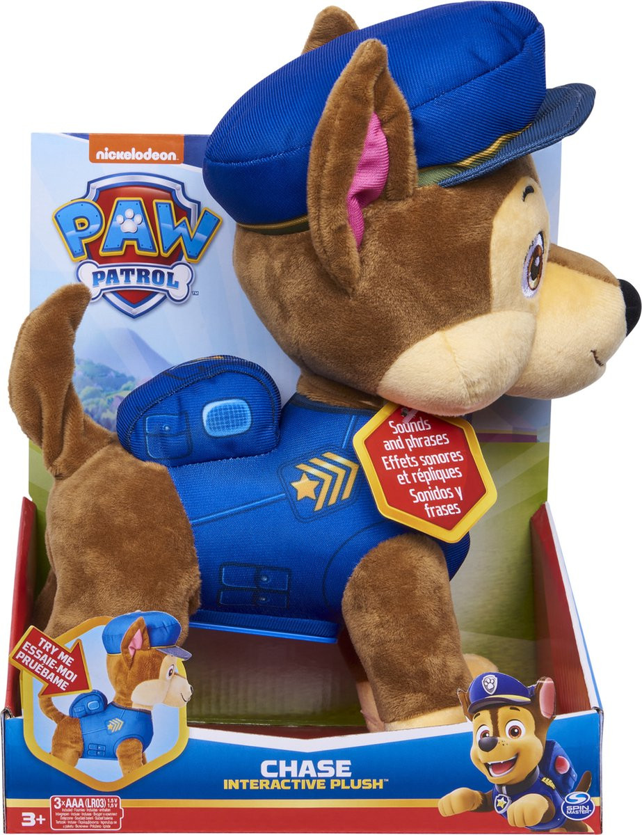 PAW Patrol Feature Plush Chase - 30 cm - Knuffel