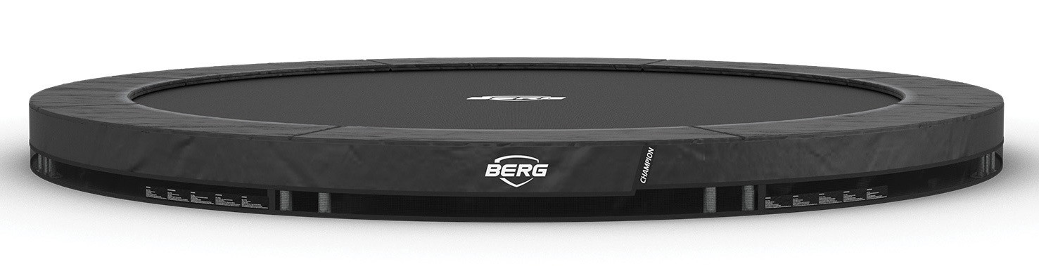 BERG Trampoline Champion - InGround - Antraciet Grijs - 330 cm - met Airflow PRO Springmat - Twinspring
