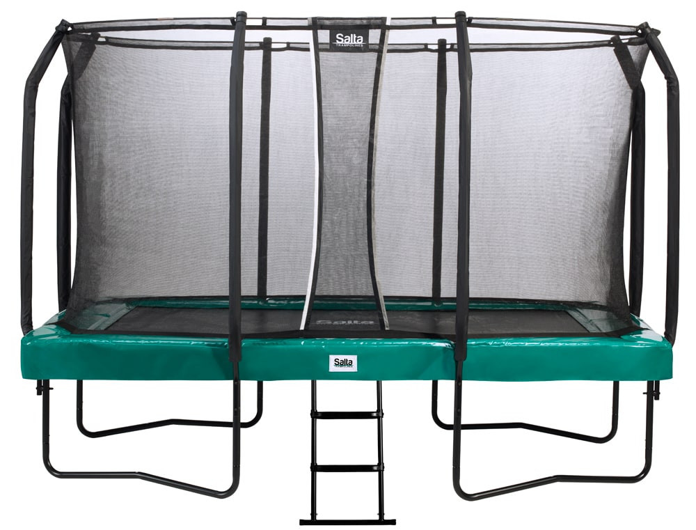 Salta Trampoline First Class - 366 x 214 cm - met Veiligheidsnet en Ladder - Groen