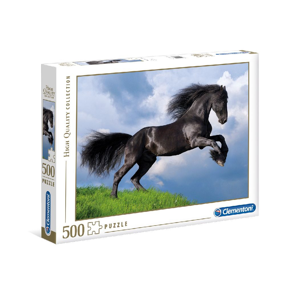 Clementoni Puzzel - Friesian Black Horse - 500 Stukjes