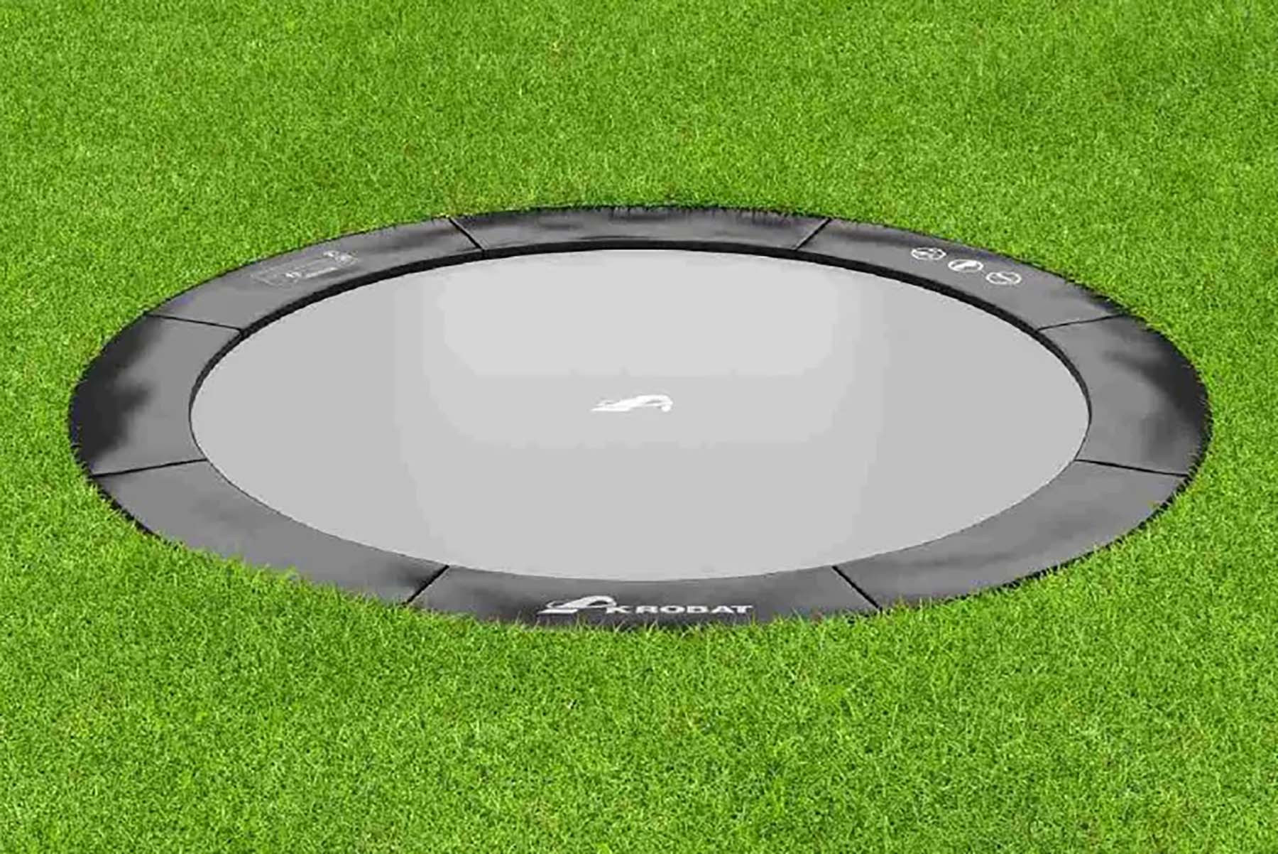 Akrobat Trampoline Primus Premium - Flat to the Ground - 305 cm - Zwart
