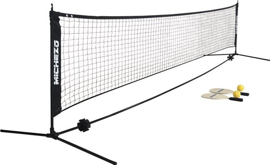 Michezo Pickleball Set - Draagbaar - Inclusief Rackets en Bal - Verstelbaar op 3 meter en 4.20 meter