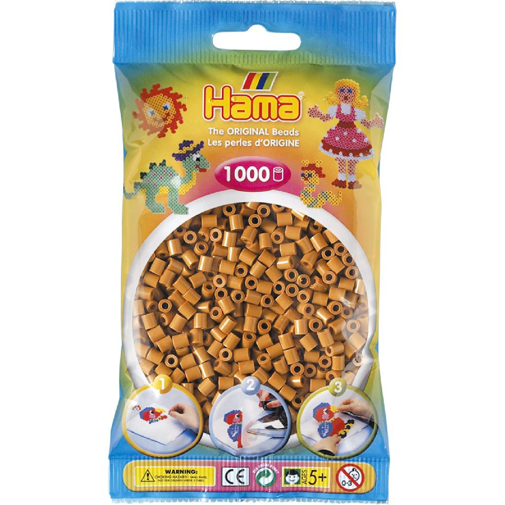 Hama 207-21 Zakje met 1000 Strijkkralen Lichtbruin