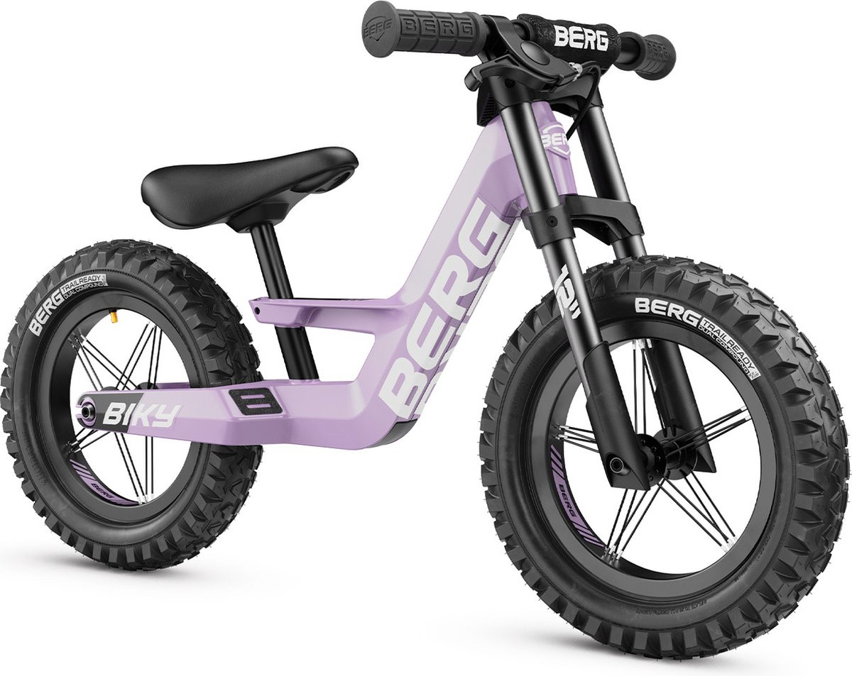 BERG Biky Cross - 12 inch - Loopfiets - met Handrem - Paars