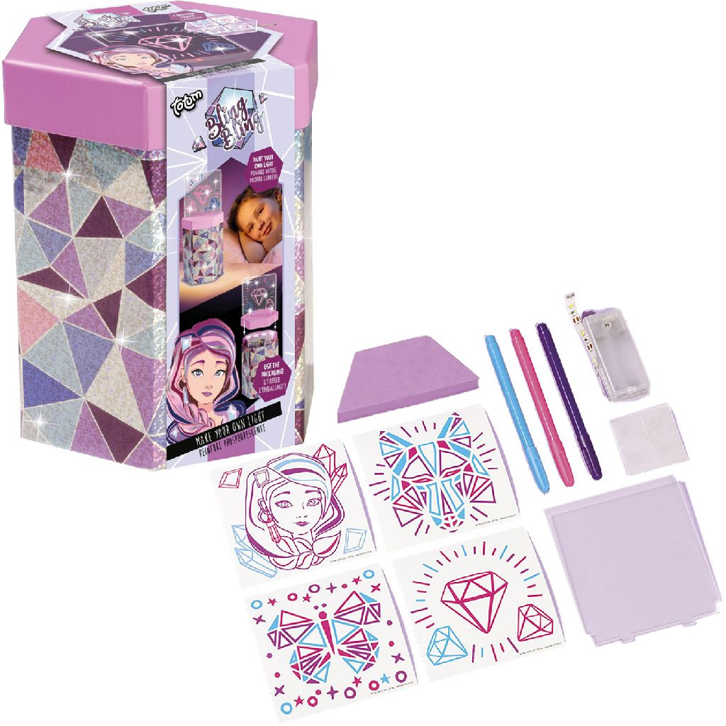 Totum 060098 Bling Bling Maak Je Eigen Lamp - Knutselpakket