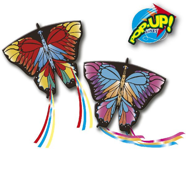 Rhombus Pop-Up Vlieger Butterfly - 97 x 85 cm - Assortiment - Prijs per Stuk