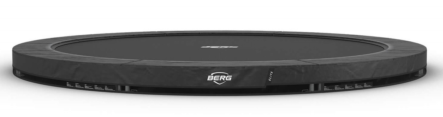 BERG Trampoline Elite - InGround - 430 cm - Antraciet Grijs - Airflow PRO - Twinspring