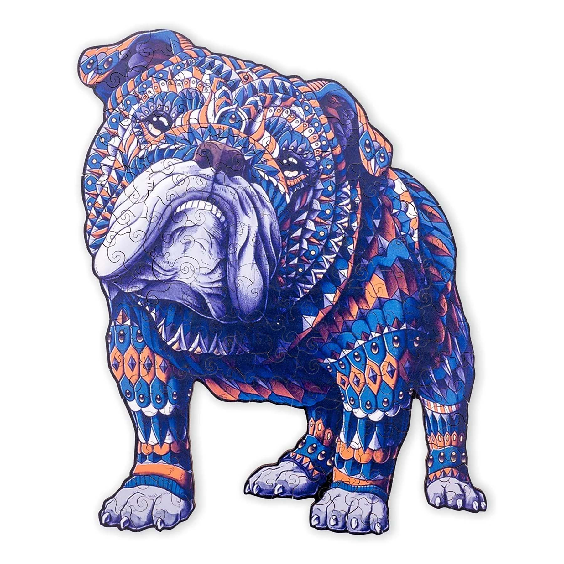 Dierenpuzzel Bulldog - A4 - Hout