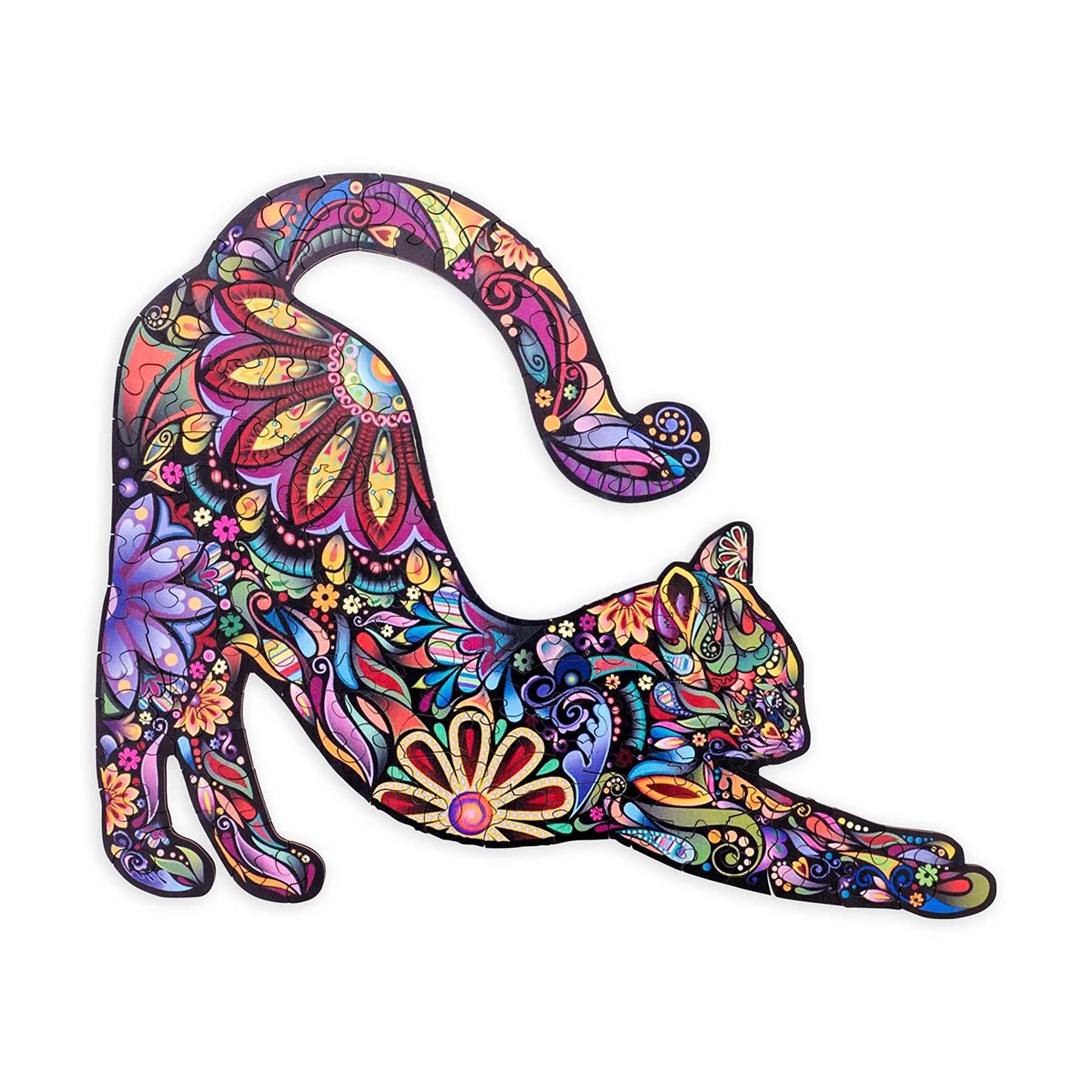 Dierenpuzzel Kat - A4 - Hout