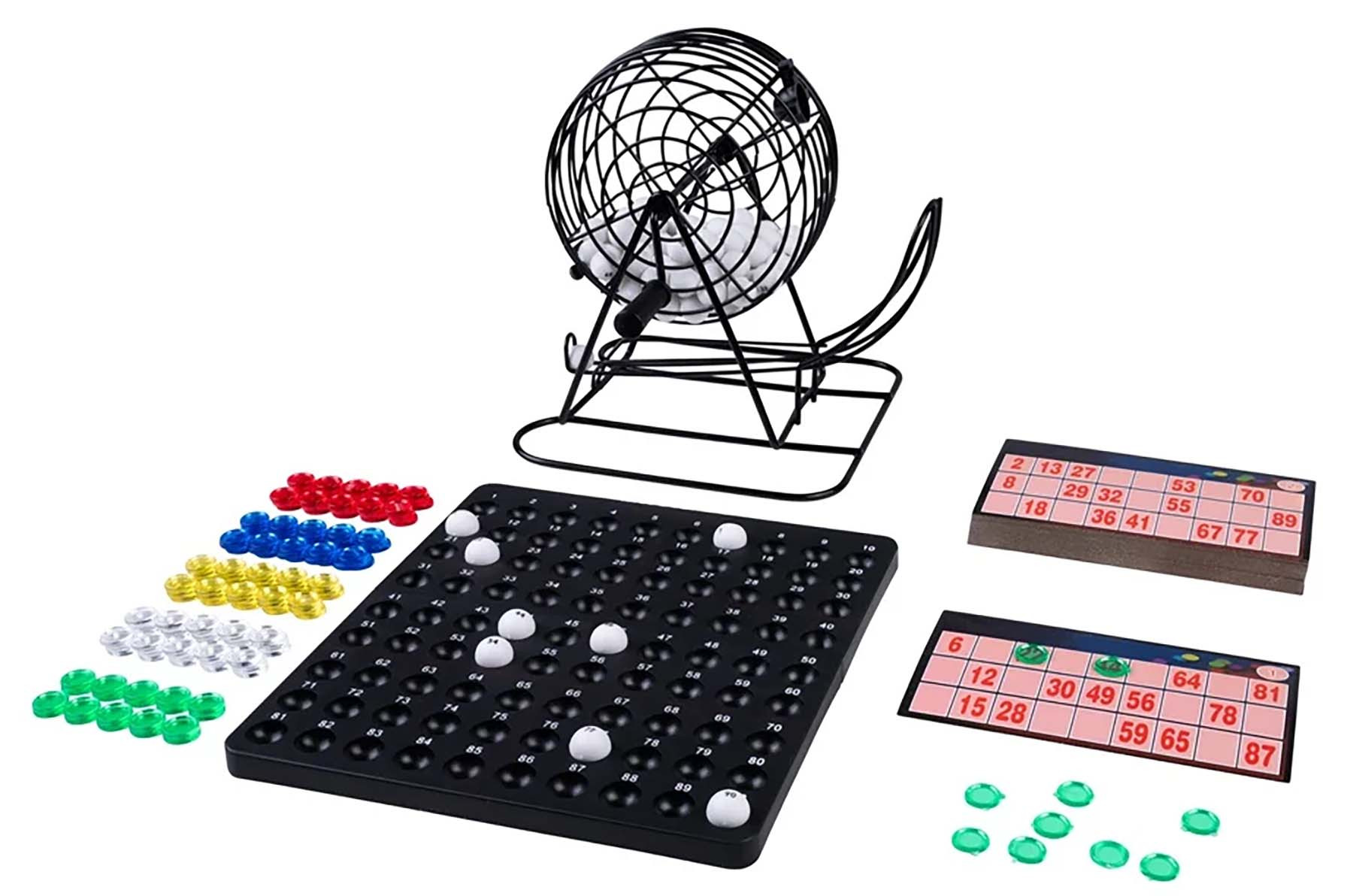 Bingo / Lottomolen 13,5 cm - 1-90 - Zwart