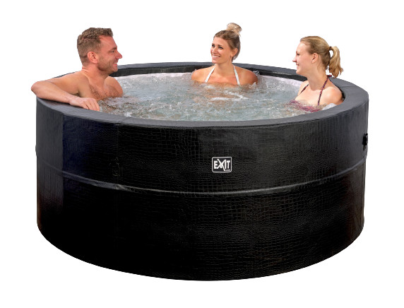 EXIT Leather Premium Spa - 184 x 73 cm - Zwart - Bubbelbad - Jacuzzi - Whirlpool