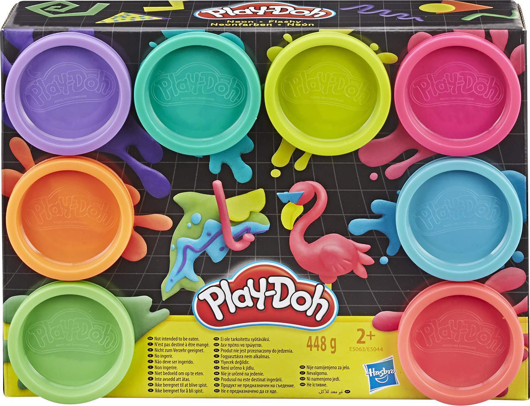 Play-Doh Regenboog Flamingo - 8-Pack - Speelset - Speelklei