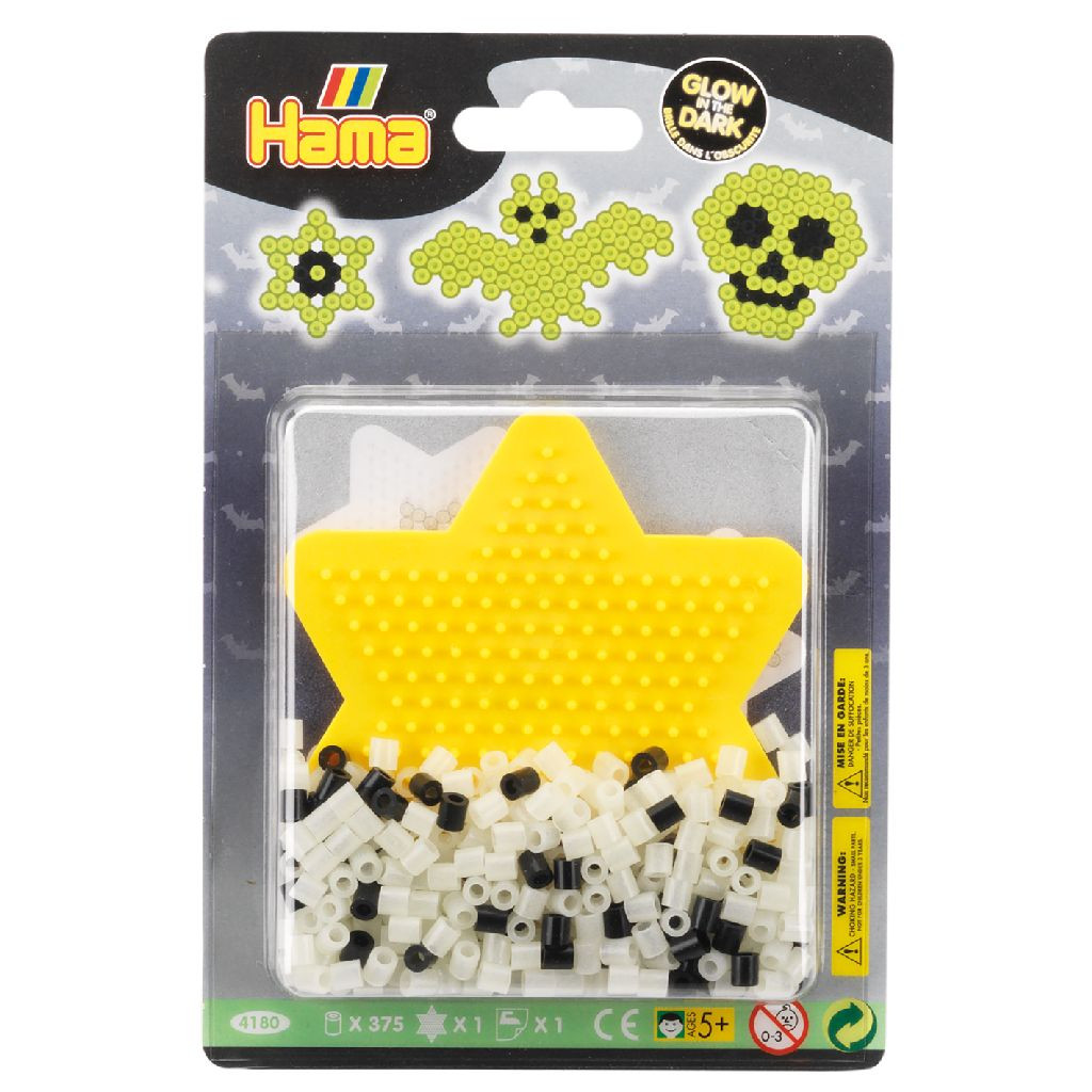 Hama 4180 Glow In The Dark - 375st - Strijkkralen