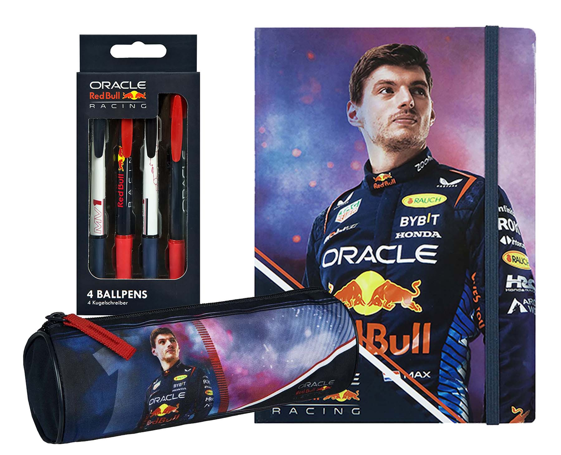 Max Verstappen Notitieboekje Pennen en Etui - Set - Formule 1 - Back to School